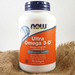 Now Foods Ultra Omega-3 Rybí olej 500 EPA + 250 DHA x 90 softgel kapslí