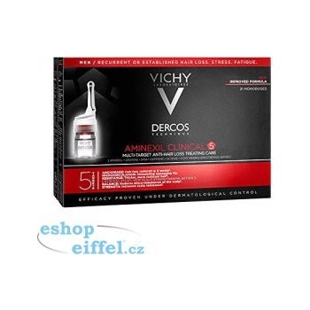 Vichy Dercos Aminexil Clinical 5 cílená péče proti vypadávání vlasů pro muže Multi-Target Anti-Hair Loss Treating Care 21 x 6 ml