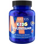 Natios Kids Multivitamin 21 vitamínů a minerálů 180 jahodových cucacích tabletek – Hledejceny.cz