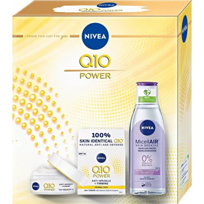 Nivea Face Q10 Power denní krém 50 ml + micelární voda 200 ml dárková sada