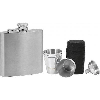 Lucca di Maggio Ocelová kapesní lahev placatka 4 kalíšky a trychtýřek 97076 30 180 ml – Sleviste.cz