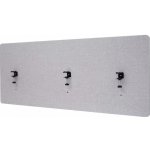 Design-Shop Akustický panel na stůl HWC-G75 dvoustěnná látka/textil 60 x 160 cm šedá – Zboží Dáma