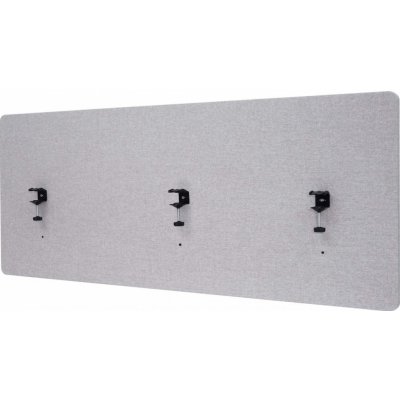 Design-Shop Akustický panel na stůl HWC-G75 dvoustěnná látka/textil 60 x 160 cm šedá – Zboží Dáma
