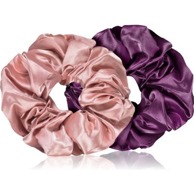 BrushArt Hair Large satin scrunchie set gumičky do vlasů Pink & Violet – Zbozi.Blesk.cz