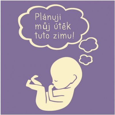 Bezvatriko tričko Útěk plánuji tuto Fialová – Zboží Mobilmania