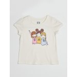 Smetanové holčičí tričko s potiskem – Zboží Mobilmania
