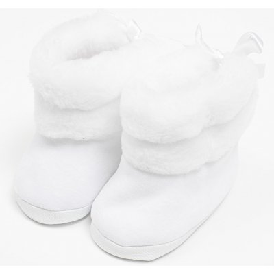 New Baby kojenecké zimní kozačky bílé – Zboží Mobilmania