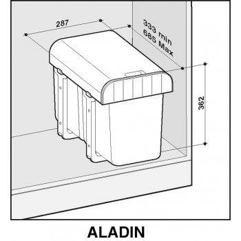 Sinks ALADIN 40 1x 16 l