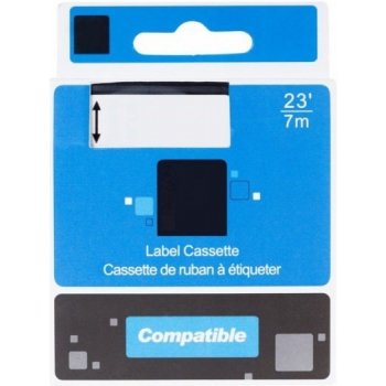 PRINTLINE kompatibilní páska s DYMO, 45020 S0720600, 12mm,7m, bílý tisk/trans. podklad, D1