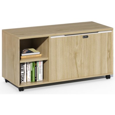 Houseland Pojízdná kancelářská komoda Profit Lu 01 dub přírodní/bílá – Hledejceny.cz