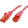 síťový kabel Roline 21.15.2691 S/FTP patch, kat. 6, Component Level, LSOH, 1m, růžový
