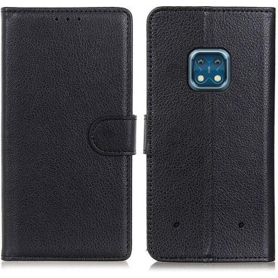 Litchi PU kožené peněženkové pro mobil Nokia XR20 - černé – Zboží Živě