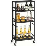 Servírovací stolek dřevo kov černá NoBi ADAME – Zboží Mobilmania