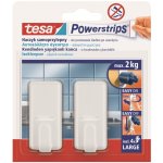 tesa Samolepicí háček bílý hranatý, 2 kusy se 4 Powerstrips Large – Hledejceny.cz