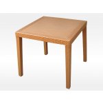 MEGA PLAST Umělý stůl ratan RATAN LUX, okrový , 71x75.5x75.5cm – Zboží Dáma