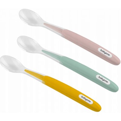 BabyOno Silikonová lžička měkká malá zelená – Zboží Mobilmania