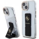 Pouzdro Guess PU Grip Stand 4G Metal Logo iPhone 15 černé