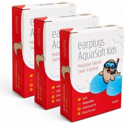 Earplugs AquaSoft Kids sada 3 balení – Zboží Mobilmania