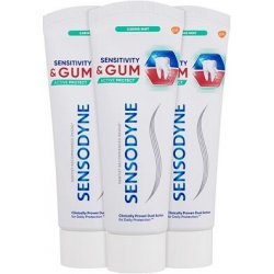 Sensodyne Sensitivity & Gum Caring Mint Trio pro citlivé zuby a dásně 3 x 75 ml