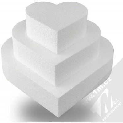 1Mcz srdce k aranžování z polystyrenu 20/15/10cm bílá sada 3ks 45833 – Sleviste.cz