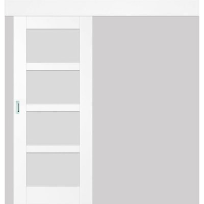 ERKADO Posuvné dveře na stěnu Juka 4 Sněhobílá Greko 80 x 197 cm – Hledejceny.cz