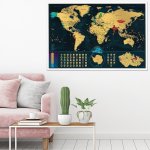Stírací mapa světa - česká verze Deluxe XXL – Hledejceny.cz