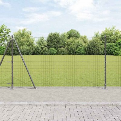 OMAXI Evropský plot s betonovou základnou 10 x 1,2 m Šedá Síťovina 242570