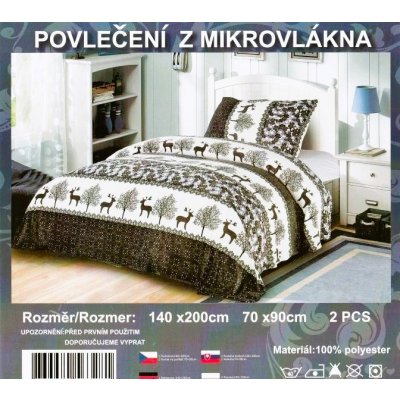 Fashion Mikro flanel povlečení šedé barvy 140x200 70x90 – Zbozi.Blesk.cz