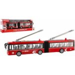 Teddies Trolejbus/Autobus plast 45cm na setrvačník na bat. se světlem se zvukem v krabici 48x18x11cm TD86169 – Zbozi.Blesk.cz