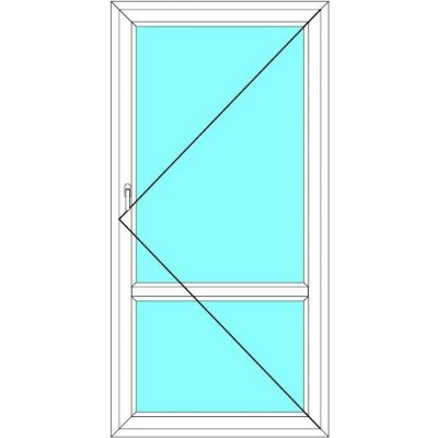 Ekosun Balkónové dveře Ekosun 6 Jednokřídlé Otevírací Dělěné Ořech 70 x 200 cm – Hledejceny.cz