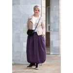 Italy fashion manšestrová sukně NESIE temně fialová – Zboží Dáma