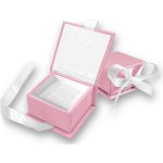 MINET Růžová magnetická krabička na šperky s bílou stuhou 5 x 5 x 3 cm – Hledejceny.cz