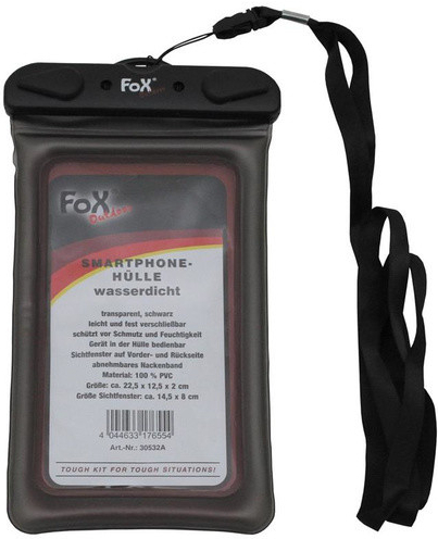 Pouzdro mobil voděodolné Fox černé