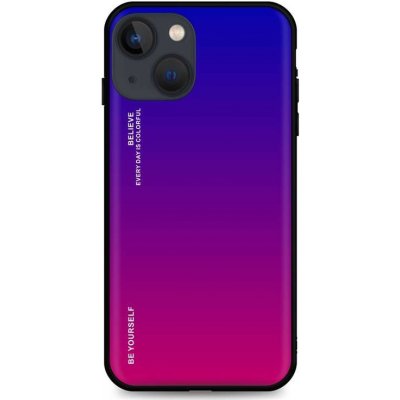 Pouzdro TopQ LUXURY iPhone 13 mini pevné duhové fialové