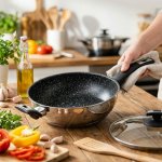 Kolimax CERAMMAX PRO COMFORT s rukojetí a úchytem se skleněnou poklicí granit 26 cm – Hledejceny.cz
