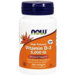 NOW Foods Vitamin D3 5000IU 240 softgel kapslí – Hledejceny.cz