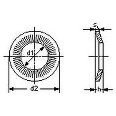 podložka M8 pr. 8.2x18x1.4 A2 NEREZ Rip-lock – Hledejceny.cz