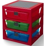 LEGO® AS_LEGO40950001 organizér se třemi zásuvkami červená – Zboží Dáma