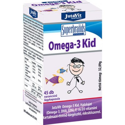 JutaVit Omega-3 Kid Orange Flavoured softgel 45 softgels – Hledejceny.cz