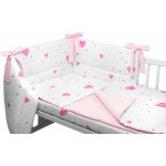 Baby Nellys Mantinel s povlečením 3D bavlněná sada I love Girl růžový/bílý 120 x 90 cm – Zboží Mobilmania
