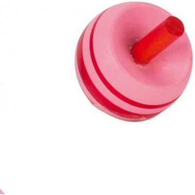 Goki Obracecí káča s proužky z bukového dřeva 3 cm Barva: červená – Zbozi.Blesk.cz