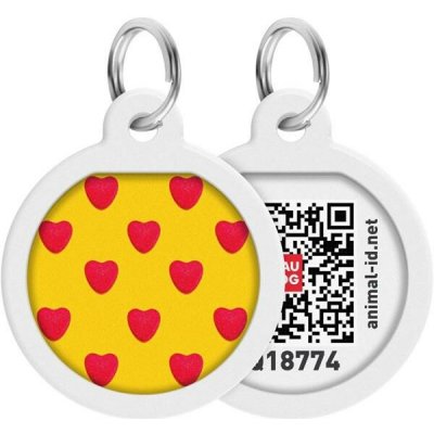 Collar sp. z o.o. Známka QR WAUDOG 30mm Srdíčka – Hledejceny.cz