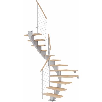 DOLLE HAMBURG STYL 6 - Horizontální výplň Ø6 mm, Vedení s 1/2 zatočením, 222 - 258 cm 11 nášlapů (pod 222 cm lze instalovat – Zboží Mobilmania