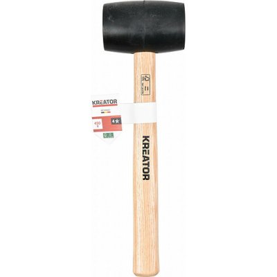KREATOR Palička gumová, černá, dřevěná násada 450 g KRTH90601 – Zboží Mobilmania
