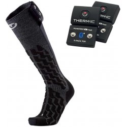 Therm ic Vyhřívané ponožky PowerSock Heat + Baterie THERM-IC S-Pack 700 Bluetooth Černá