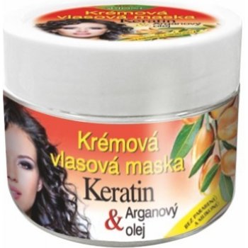 Bione Cosmetics BIO Keratin arganový olej krémová vlasová maska 260 ml