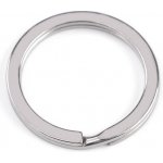 Prima-obchod Kroužek na klíče z chirurgické oceli Ø25; 28; 32 mm plochý, barva 1 (25 mm) nikl – Hledejceny.cz