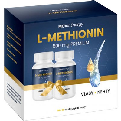 MOVit Energy L-Methionin PREMIUM 500 mg 2x 90 kapslí – Hledejceny.cz