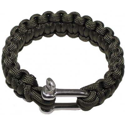 Max-Fuchs Náramek Survival Paracord 23 mm (kov. spona) Olive Velikost: L/22 cm – Zbozi.Blesk.cz