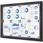 Jansen Display Vnitřní uzamykatelná vitrína 8x A4 Antracit, 961 x 696 mm – Zboží Živě